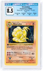 1999 POKÉMON BASE SET NINETALES 12/102 1ST EDITION HOLO CGC 8.5 NM/MINT+.