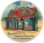 CELLULOID CLICKER FOR ATLANTIC CITY 1904 JUBILEE FROM ACKER'S BON BONS.