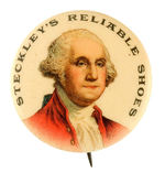 GEORGE WASHINGTON EARLY ADVERTISING BUTTON FROM THE POTTER COLLECTION.