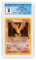 1999 POKÉMON FOSSIL SET MOLTRES 12/62 HOLO UNLIMITED CGC 8 NM/MINT.