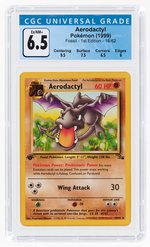 1999 POKÉMON FOSSIL SET AERODACTYL 16/62 NON-HOLO 1ST EDITION CGC 6.5 EX/NM+.