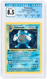 1999 POKÉMON BASE SET POLIWRATH 13/102 1ST EDITION HOLO CGC 8.5 NM/MINT+.