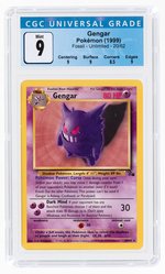 1999 POKÉMON FOSSIL SET GENGAR 20/62 NON-HOLO UNLIMITED CGC 9 MINT.