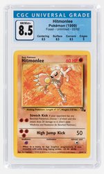 1999 POKÉMON FOSSIL SET HITMONLEE 22/62 NON-HOLO UNLIMITED CGC 8.5 NM/MINT+.