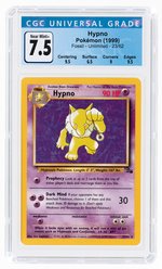 1999 POKÉMON FOSSIL SET HYPNO 23/62 NON-HOLO UNLIMITED CGC 7.5 NM+.