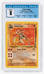 1999 POKÉMON FOSSIL SET KABUTOPS 24/62 NON-HOLO UNLIMITED CGC 8 NM/MINT.