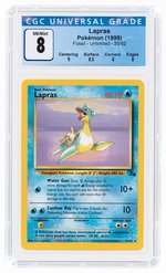 1999 POKÉMON FOSSIL SET LAPRAS 25/62 NON-HOLO UNLIMITED CGC 8 NM/MINT.