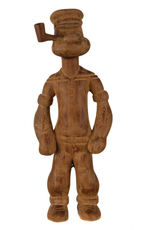 POPEYE WOODEN FOLK ART FIGURE.