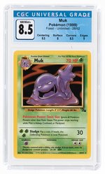 1999 POKÉMON FOSSIL SET MUK 28/62 NON-HOLO UNLIMITED CGC 8.5 NM/MINT+.