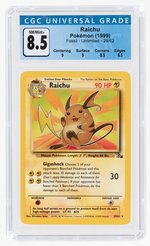 1999 POKÉMON FOSSIL SET RAICHU 29/62 NON-HOLO UNLIMITED CGC 8.5 NM/MINT+.