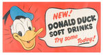 "DONALD DUCK SOFT DRINKS" STORE SIGN.