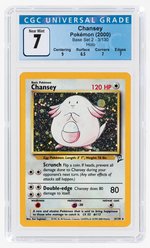 2000 POKÉMON BASE SET 2 CHANSEY 3/130 HOLO CGC 7 NM.