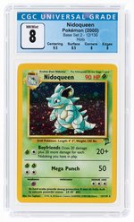 2000 POKÉMON BASE SET 2 NIDOQUEEN 12/130 HOLO CGC 8 NM/MINT.