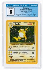 2000 POKÉMON BASE SET 2 RAICHU 16/130 HOLO CGC 8 NM/MINT.