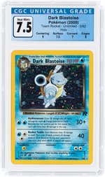 2000 POKÉMON TEAM ROCKET SET DARK BLASTOISE 3/82 HOLO UNLIMITED CGC 7.5 NM+.