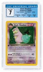 2000 POKÉMON TEAM ROCKET SET DARK SLOWBRO 12/82 HOLO 1ST EDITION CGC 7 NM.