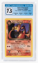 2000 POKÉMON TEAM ROCKET SET DARK CHARIZARD 21/82 NON-HOLO UNLIMITED CGC 7.5 NM+.