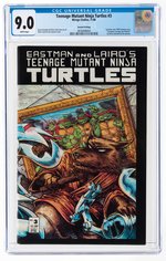 TEENAGE MUTANT NINJA TURTLES #3 NOVEMBER 1988 CGC 9.0 VF/NM (SECOND PRINTING).