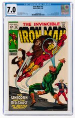 IRON MAN #15 CGC 7.0 FINE/VF (GREEN BAR AT TOP OF CORNER BOX).