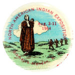 "NORTH AMERICAN INDIAN EXPOSITION 1964" RARE BUTTON.