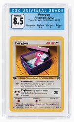 2000 POKÉMON TEAM ROCKET SET PORYGON 48/82 1ST EDITION CGC 8.5 NM/MINT+.