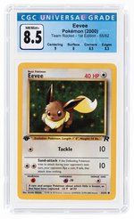 2000 POKÉMON TEAM ROCKET SET EEVEE 55/82 1ST EDITION CGC 8.5 NM/MINT+.