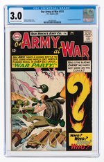 OUR ARMY AT WAR #151 FEBRUARY 1965 CGC 3.0 GOOD/VG (FIRST ENEMY ACE).