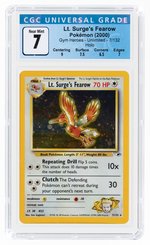 2000 POKÉMON GYM HEROES SET LT. SURGE'S FEAROW 7/132 HOLO UNLIMITED CGC 7 NM.