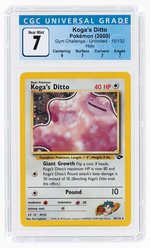 2000 POKÉMON GYM CHALLENGE SET KOGA'S DITTO 10/132 HOLO UNLIMITED CGC 7 NM.