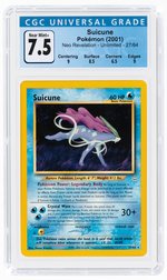 2001 POKÉMON NEO REVELATION SET SUICUNE 27/64 UNLIMITED CGC 7.5 NM+.