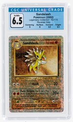 2002 POKÉMON LEGENDARY COLLECTION SET SANDSLASH 62/110 REVERSE HOLO CGC 6.5 EX/NM+.