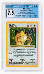 2000 POKÉMON BLACK STAR PROMOS (TCG GAME BOY GAME) MEOWTH #10 HOLO CGC 7.5 NM+.