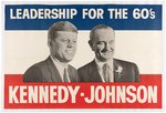 KENNEDY & JOHNSON "LEADERSHIP FOR THE 60's" JUGATE POSTER.