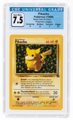 1999 POKÉMON BLACK STAR PROMOS (POKEMON LEAGUE) PIKACHU #1 CGC 7.5 NM+.