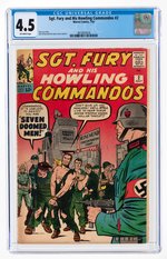 SGT. FURY AND HIS HOWLING COMMANDOS #2 JULY 1963 CGC 4.5 VG+.