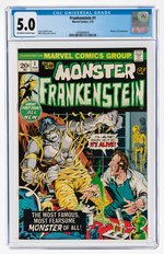 FRANKENSTEIN #1 JANUARY 1973 CGC 5.0 VG/FINE.