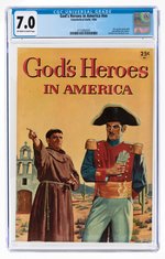GOD'S HEROES IN AMERICA #NN 1956 CGC 7.0 FINE/VF.