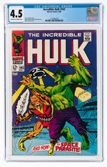 INCREDIBLE HULK #103 MAY 1968 CGC 4.5 VG+.