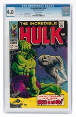 INCREDIBLE HULK #104 JUNE 1968 CGC 4.0 VG.