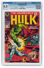 INCREDIBLE HULK #108 OCTOBER 1968 CGC 4.0 VG.