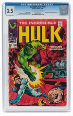 INCREDIBLE HULK #108 OCTOBER 1968 CGC 3.5 VG-.