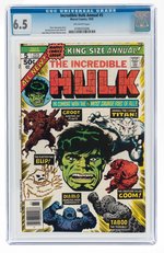 INCREDIBLE HULK ANNUAL #5 1976 CGC 6.5 FINE+.