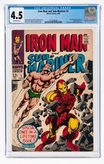 IRON MAN AND SUB-MARINER #1 APRIL 1968 CGC 4.5 VG+.