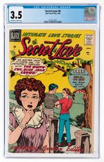 SECRET LOVE #6 JUNE 1958 CGC 3.5 VG-.