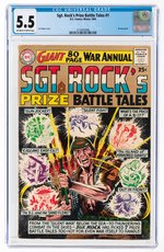 SGT. ROCK'S PRIZE BATTLE TALES #1 WINTER 1964 CGC 5.5 FINE-.