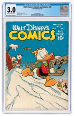 WALT DISNEY'S COMICS AND STORIES #89 FEBRUARY 1948 CGC 3.0 GOOD/VG.