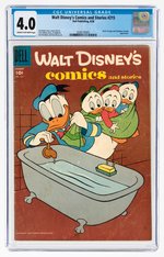 WALT DISNEY'S COMICS AND STORIES #215 AUGUST 1958 CGC 4.0 VG.