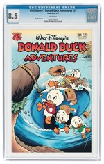 WALT DISNEY'S DONALD DUCK ADVENTURES #31 APRIL 1995 CGC 8.5 VF+.