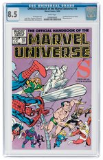 OFFICIAL HANDBOOK OF THE MARVEL UNIVERSE #10 OCTOBER 1983 CGC 8.5 VF+.