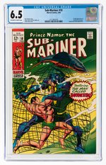 SUB-MARINER #10 FEBRUARY 1969 CGC 6.5 FINE+.